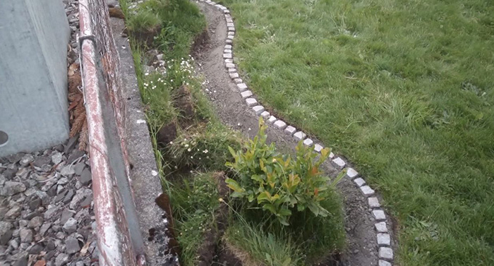 Rund ums Haus, Beet anlegen, Beetumrandung Rund ums Haus, Beet anlegen, Beetumrandung